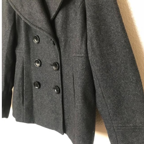Michael Kors Grey Wool Blend Pea Coat - Picture 3 of 15